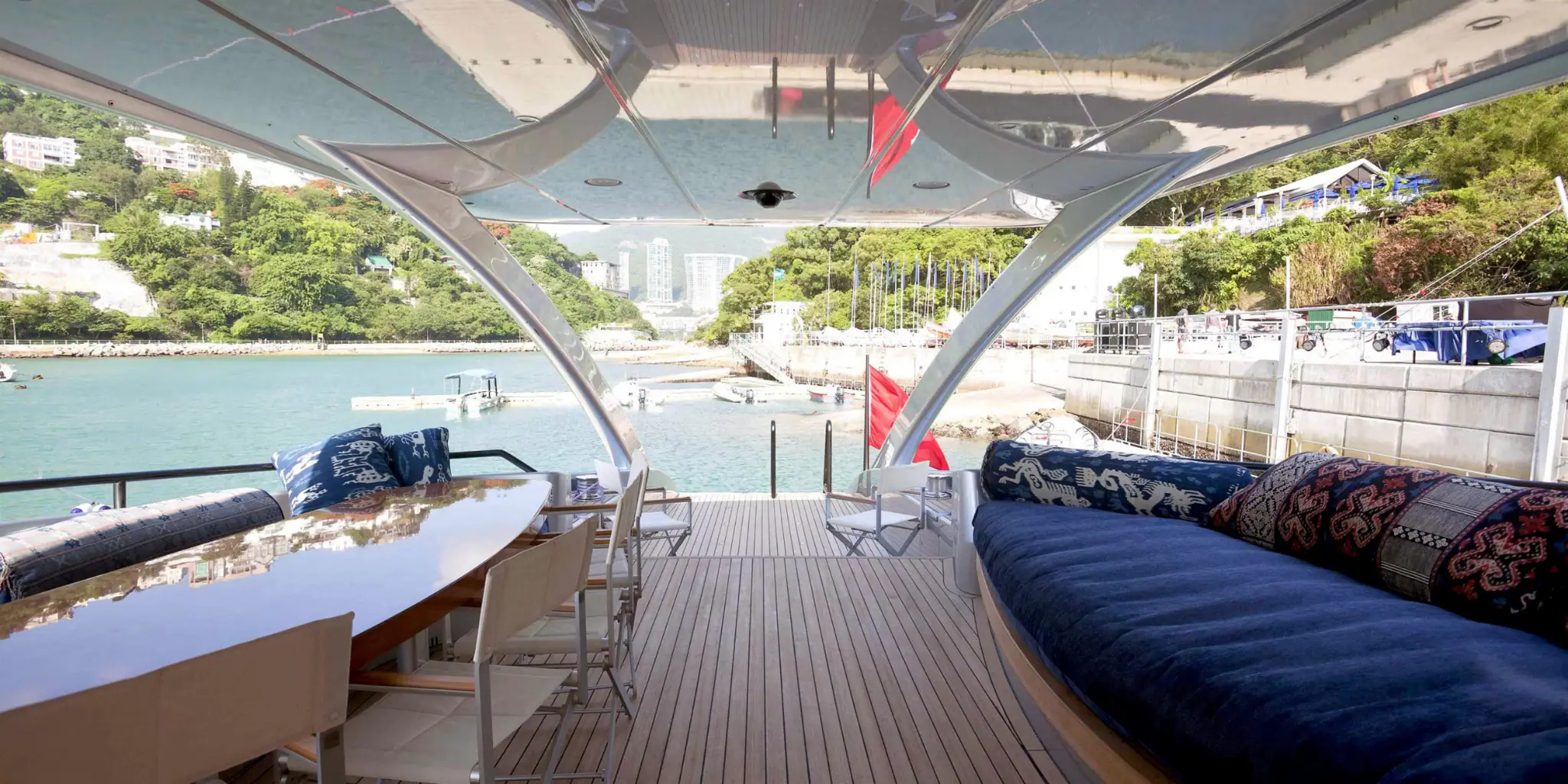 Adastra Trimaran Yacht Back Deck