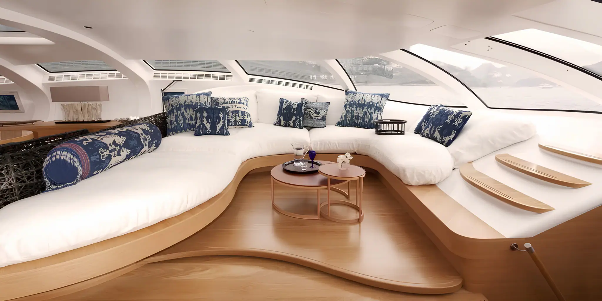 Adastra Trimaran Yacht Lounge Area