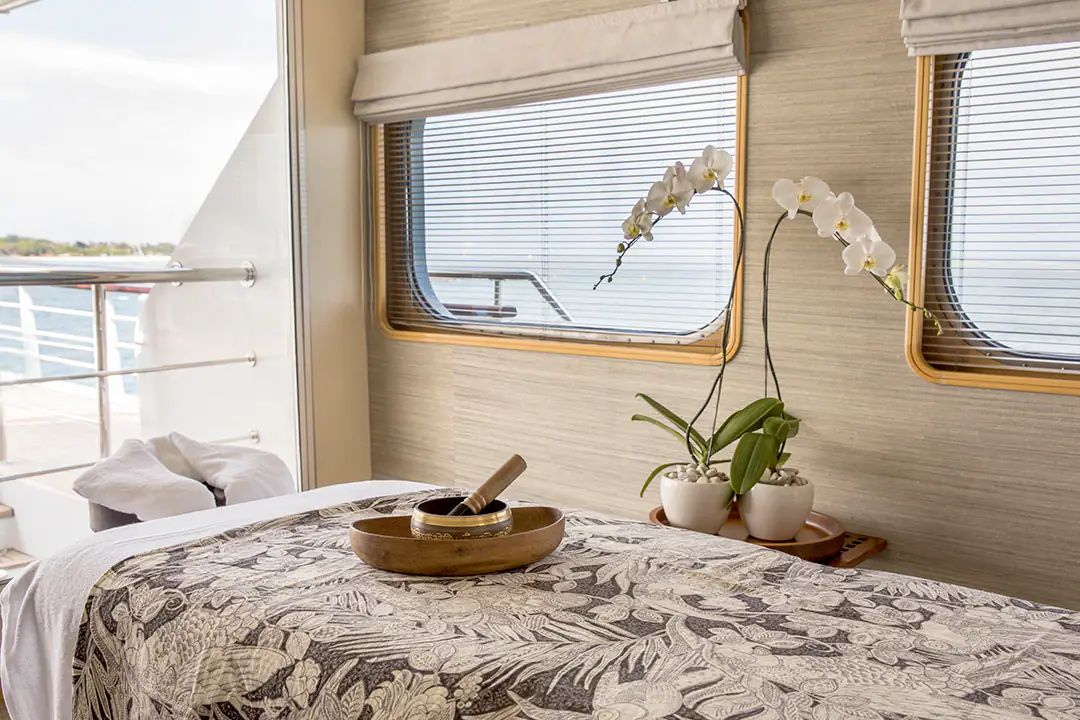 Aqua Blu Expedition Yacht | Onboard massage and wellness room