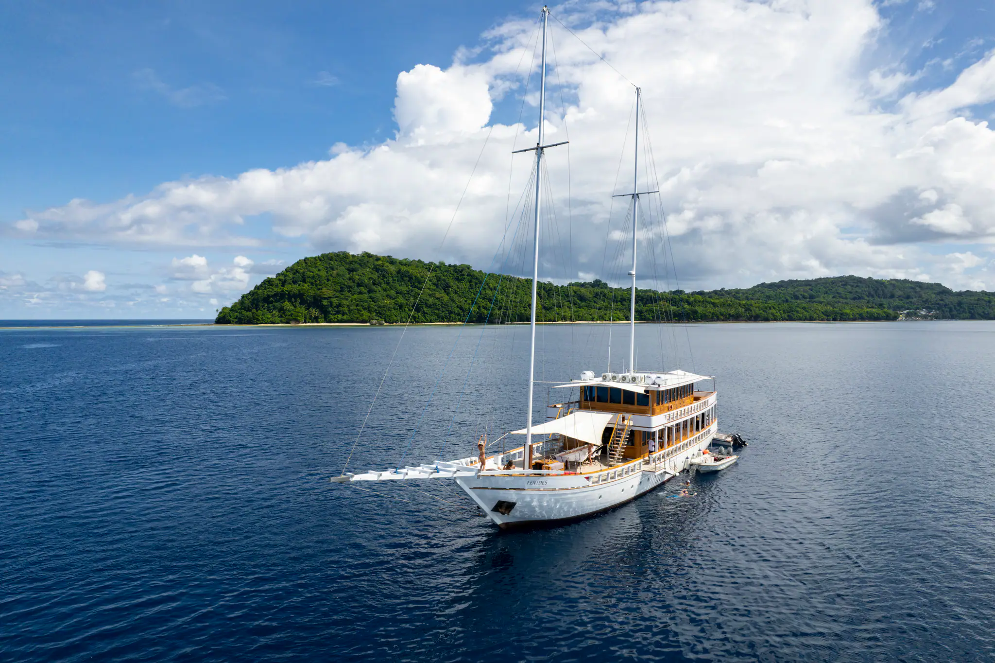 Fenides Adventure Yacht | Anchored in Raja Ampat Waters