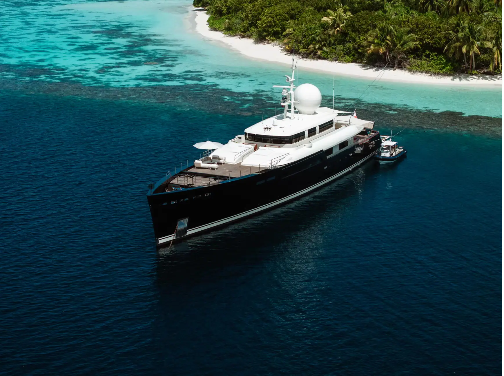 Galileo sailing in pristine waters.