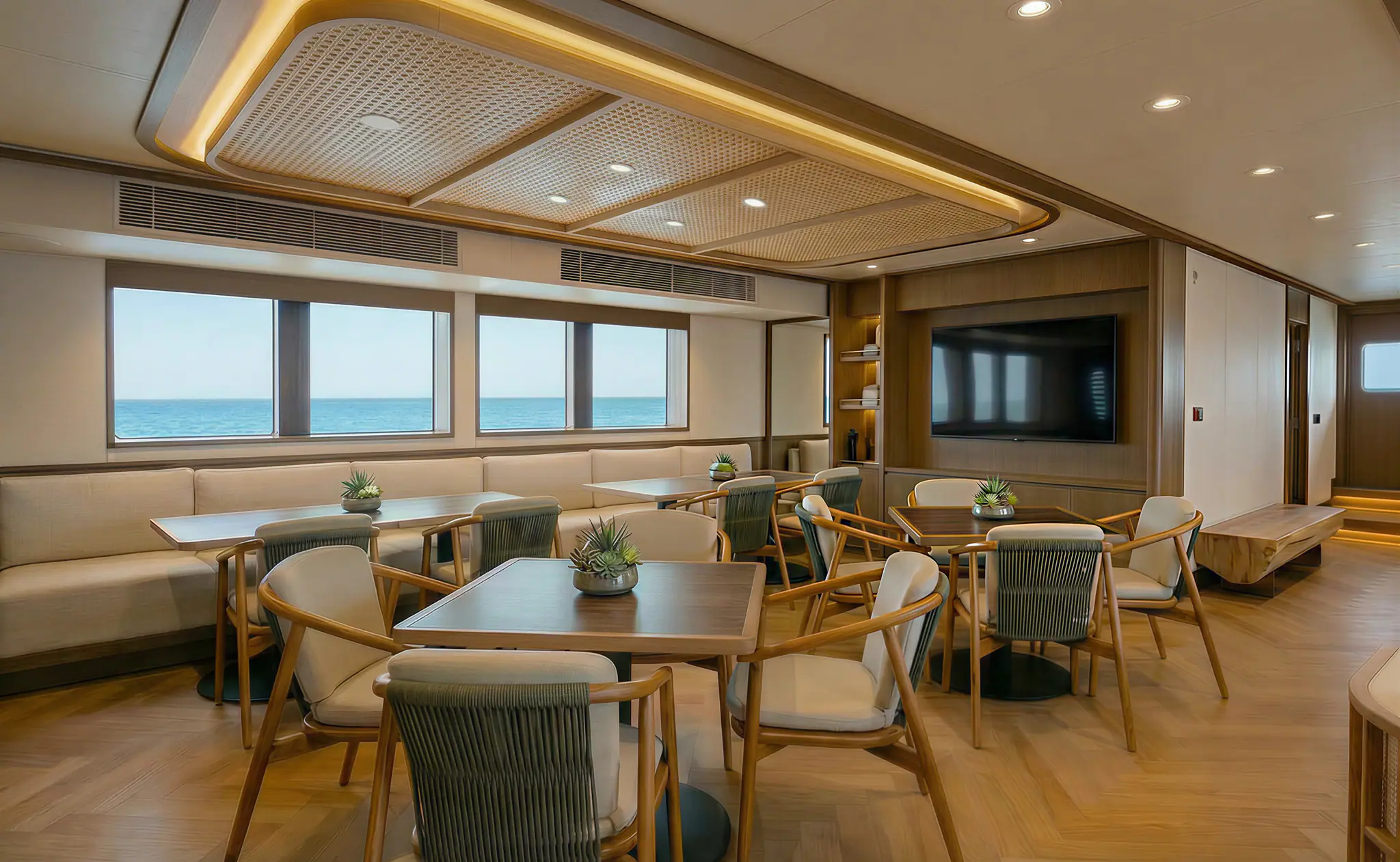 Kailana Premier Exploration Yacht | Main Dining and Lounge Area