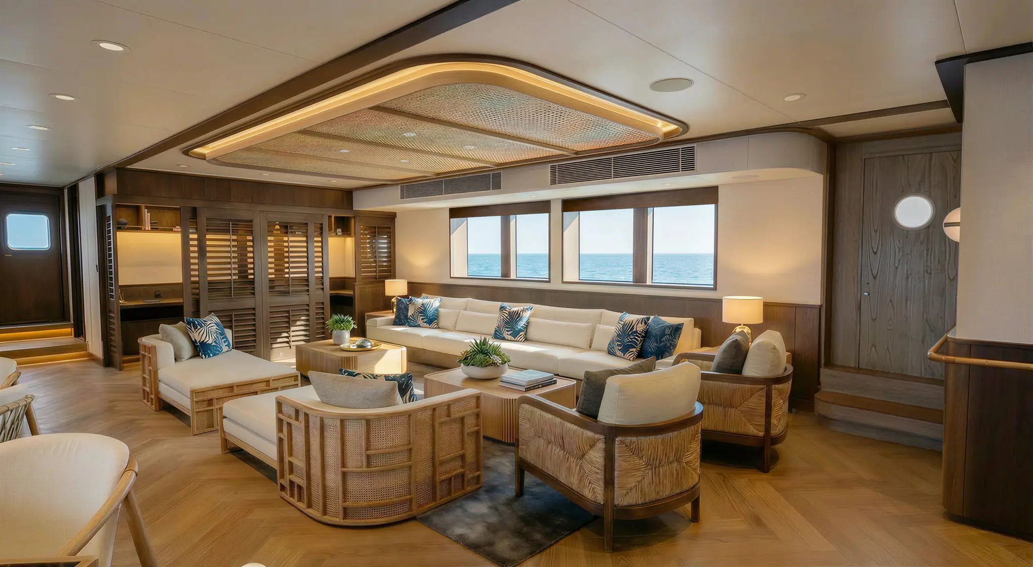 Kailana Premier Exploration Yacht | Cosy and elegant indoor lounge area