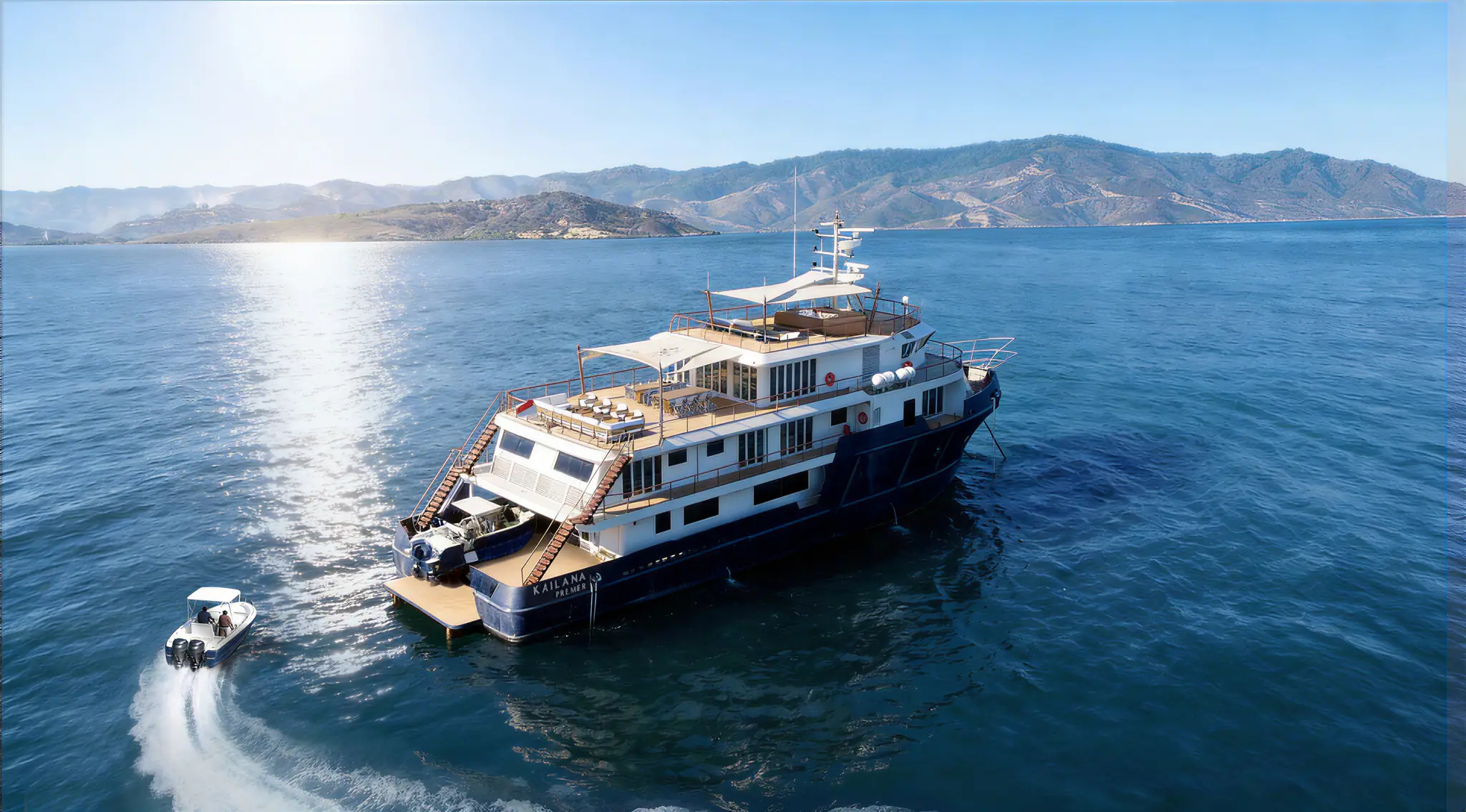 Kailana Premier Exploration Yacht | Exterior View Cruising Indonesia