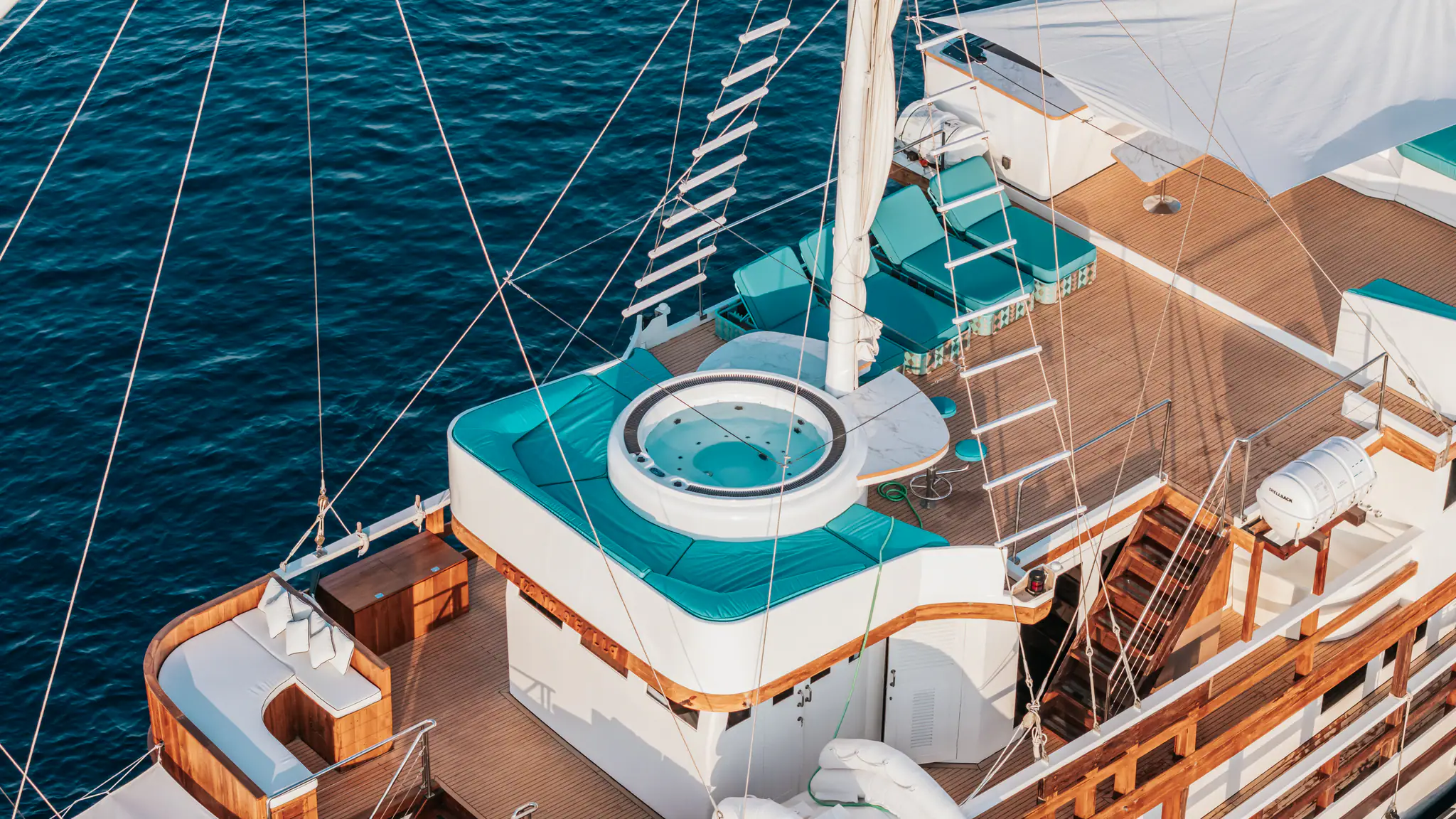 Kayra Phinisi Activity Yacht | Jacuzzi Deck Experience