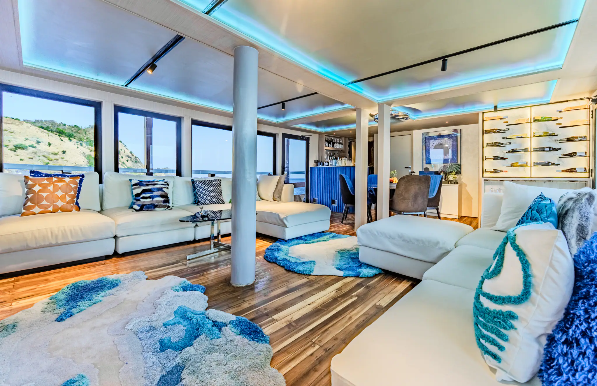 Kayra Phinisi Activity Yacht | Spacious Indoor Lounge