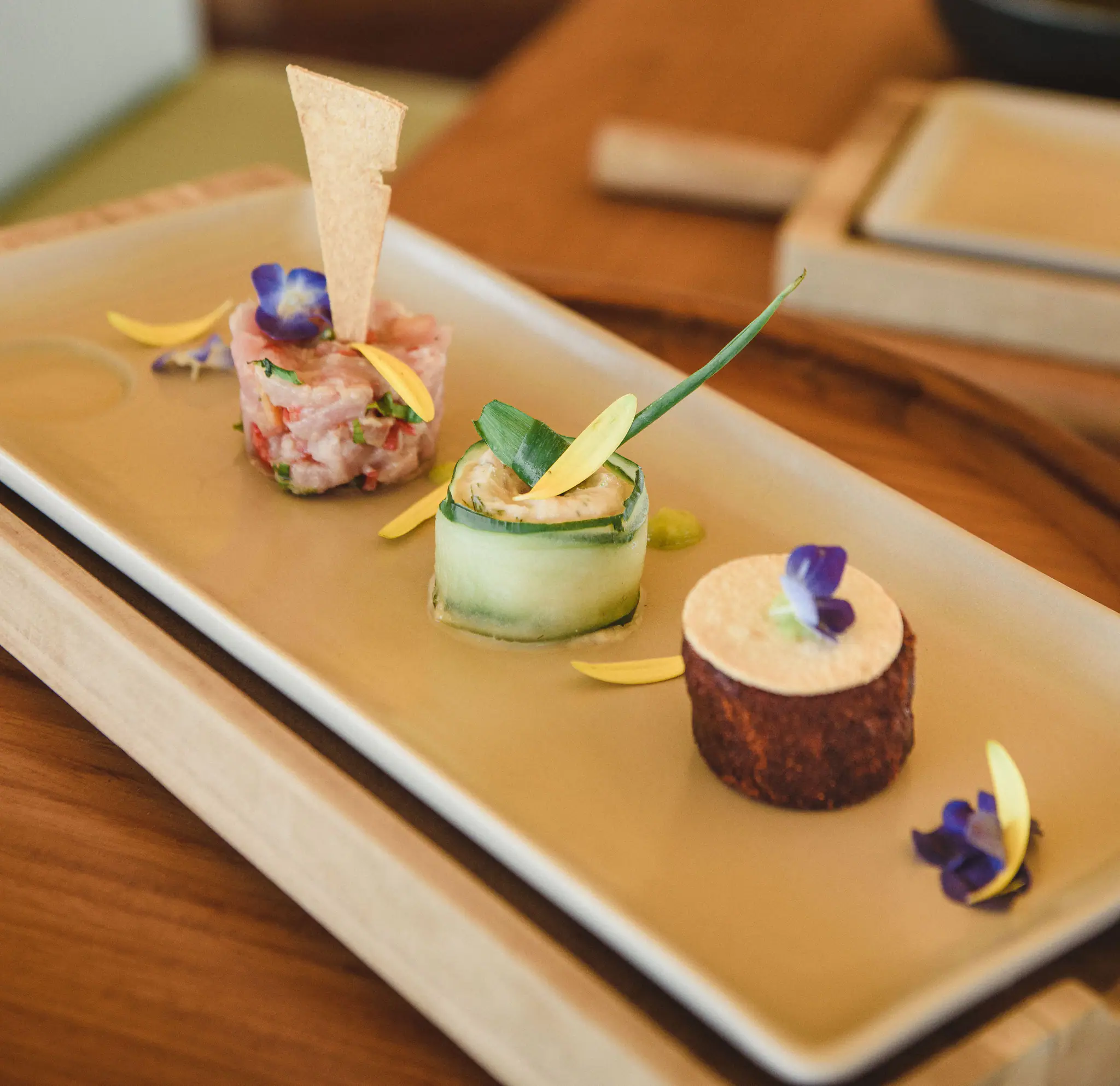 Kudanil Explorer Expedition Yacht | Gourmet appetizer selection onboard
