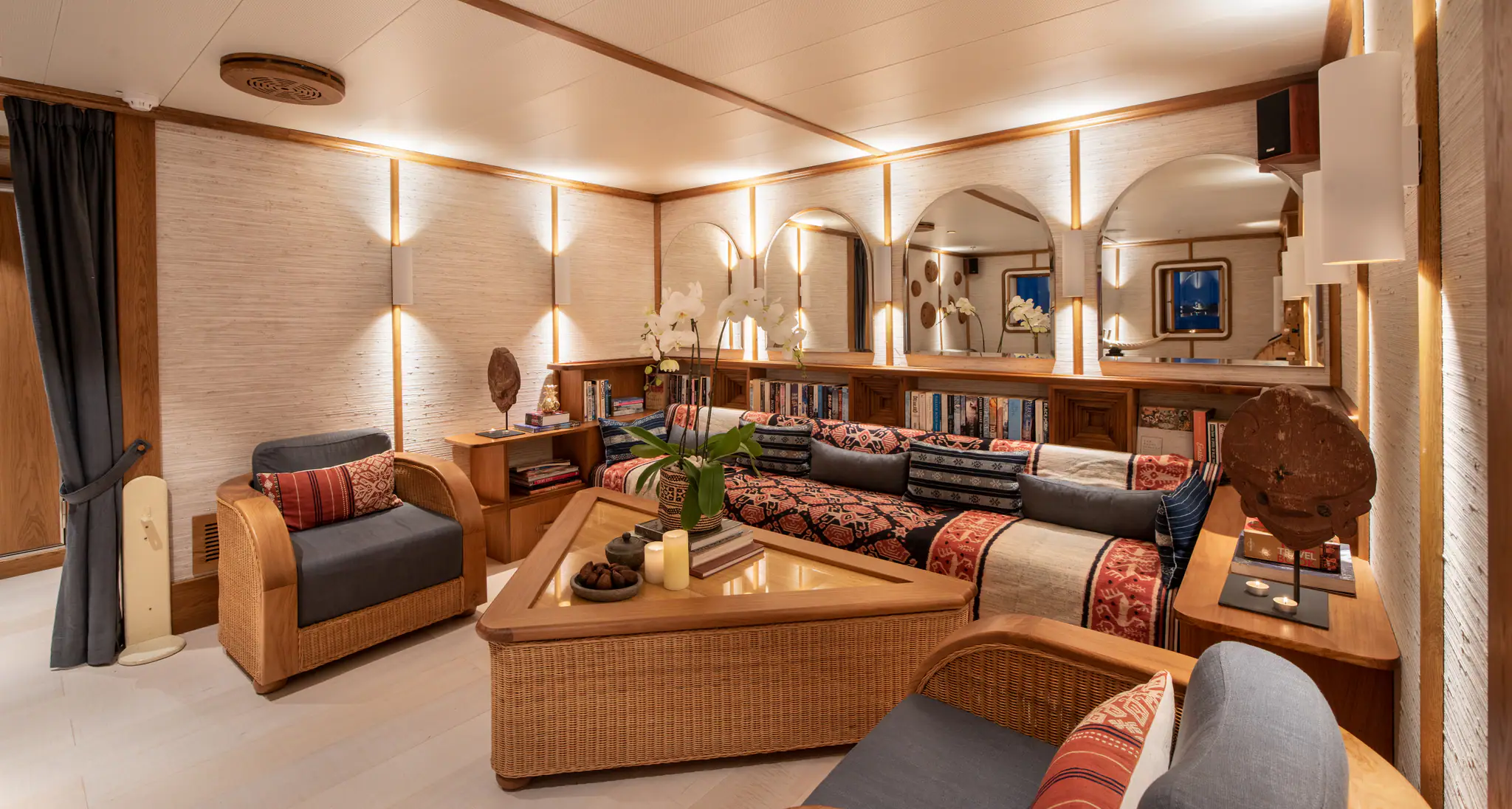 Kudanil Explorer Expedition Yacht | Sophisticated indoor lounge design