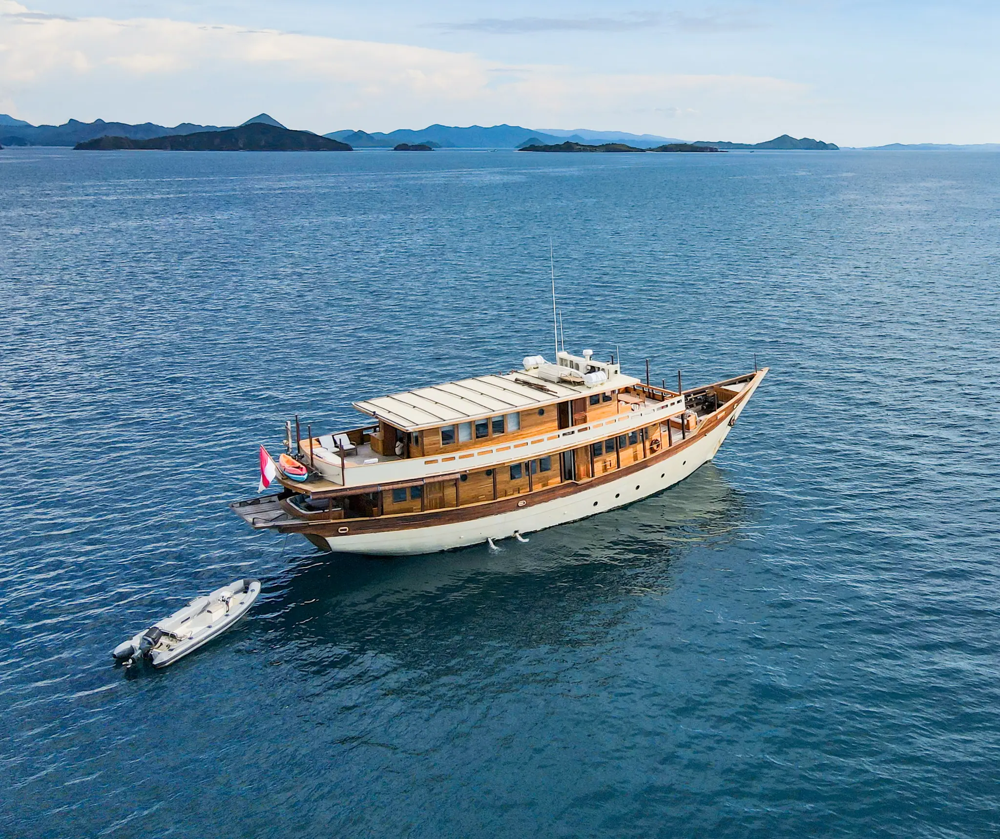 Mischief Boutique Yacht | Aerial View at Sea
