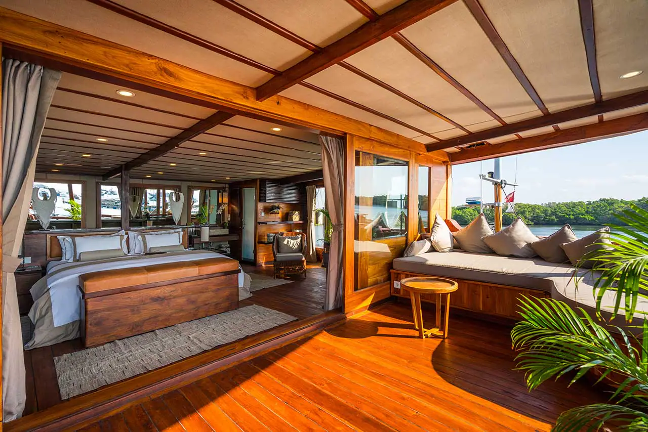 Prana Luxury Sailing Yacht | Spacious master suite interior