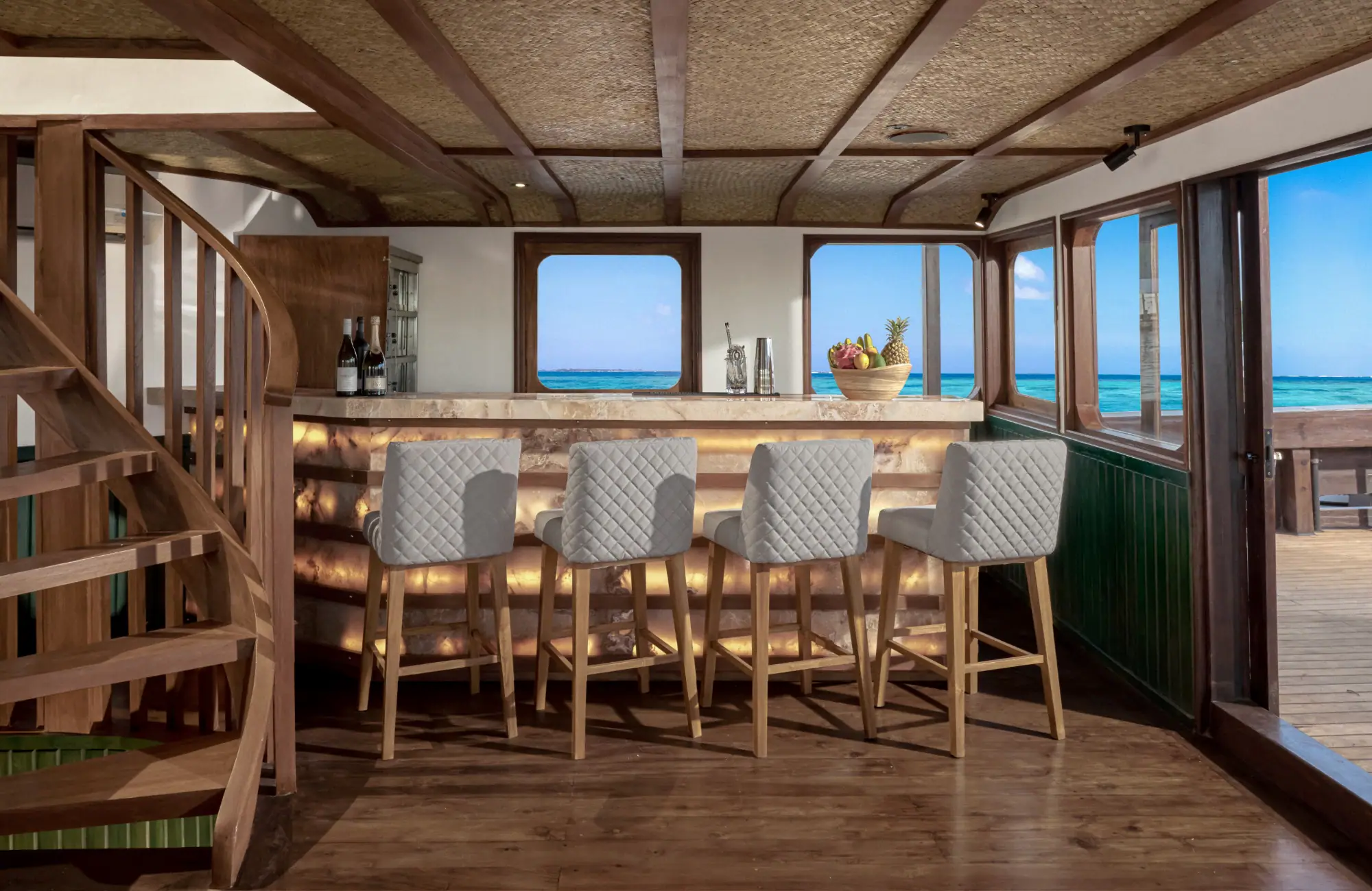 Samsara Samudra Heritage Sailing Yacht | Elegant Indoor Bar Area
