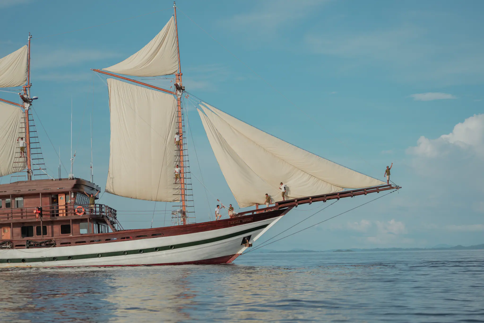 Samsara Samudra Heritage Yacht | Sailing Under Full Sails