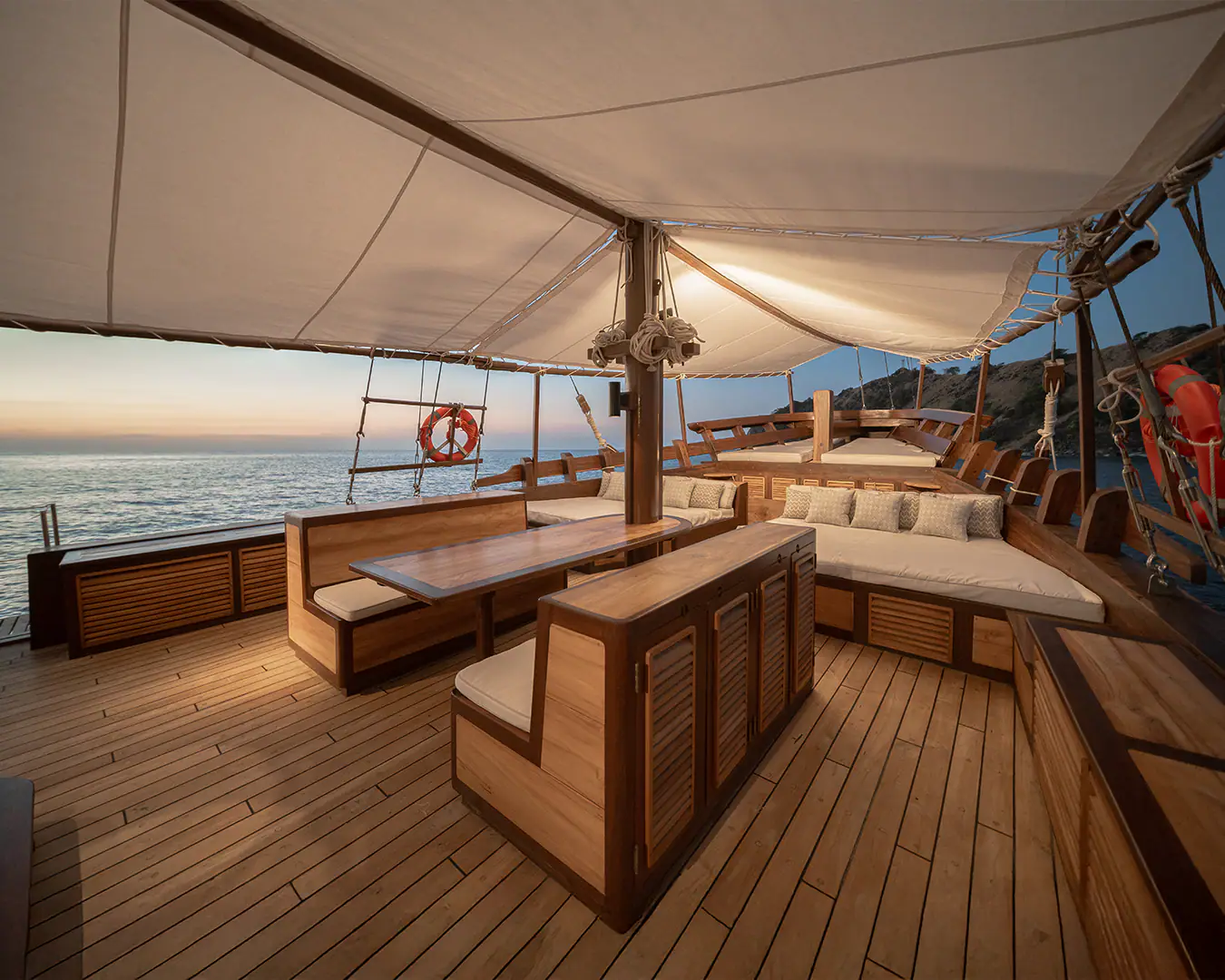Sanya Sailing Yacht | Open Deck Lounge Area