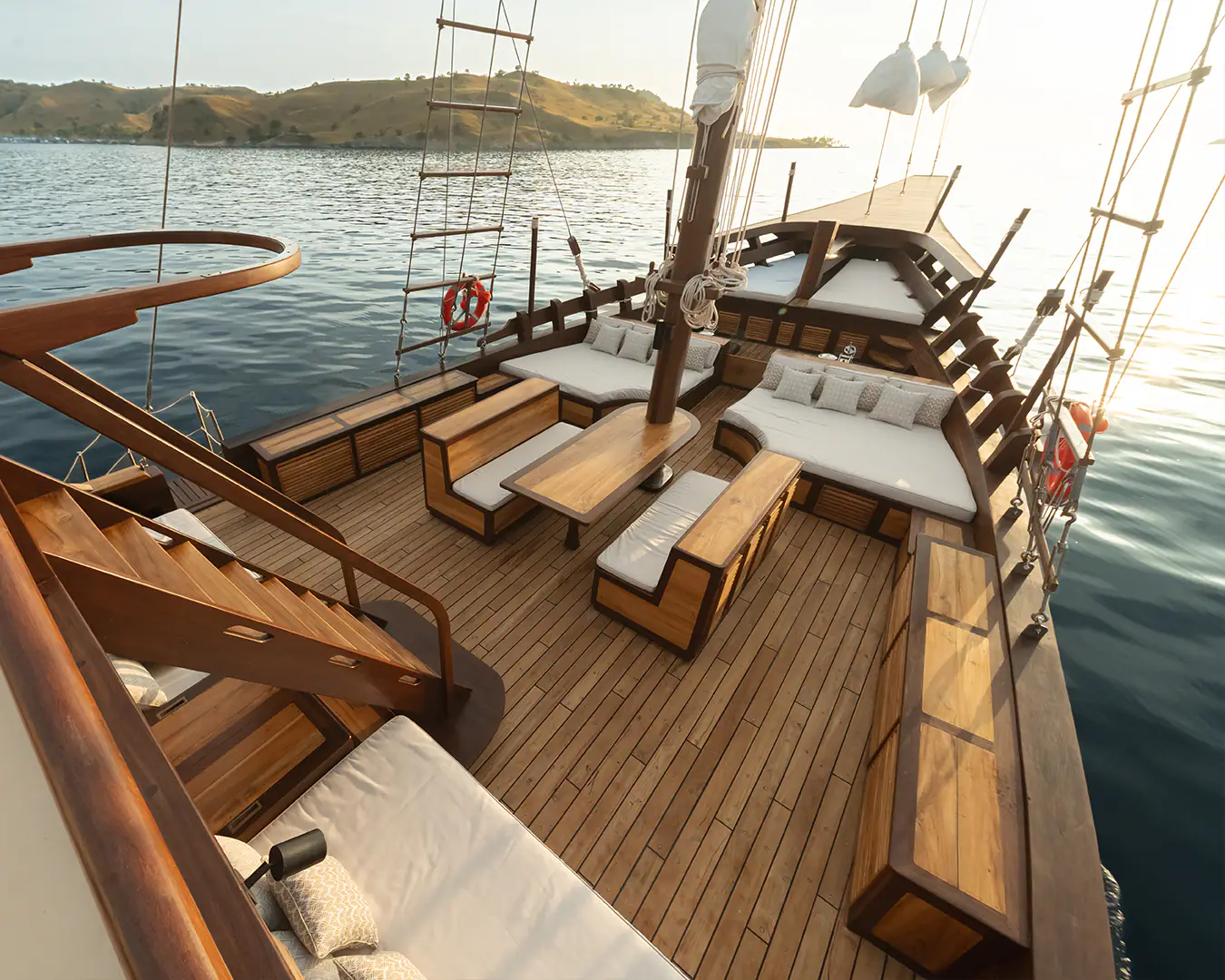 Sanya Sailing Yacht Main Deck Aerial View
