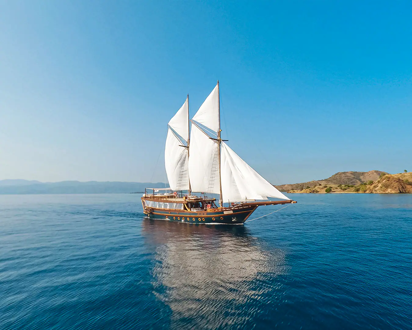 Sanya Sailing Yacht | Aerial View Under Sail