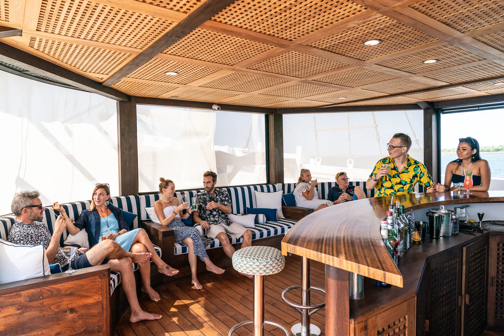 Scubaspa Zen Luxury Dive Yacht | Indoor Lounge Area