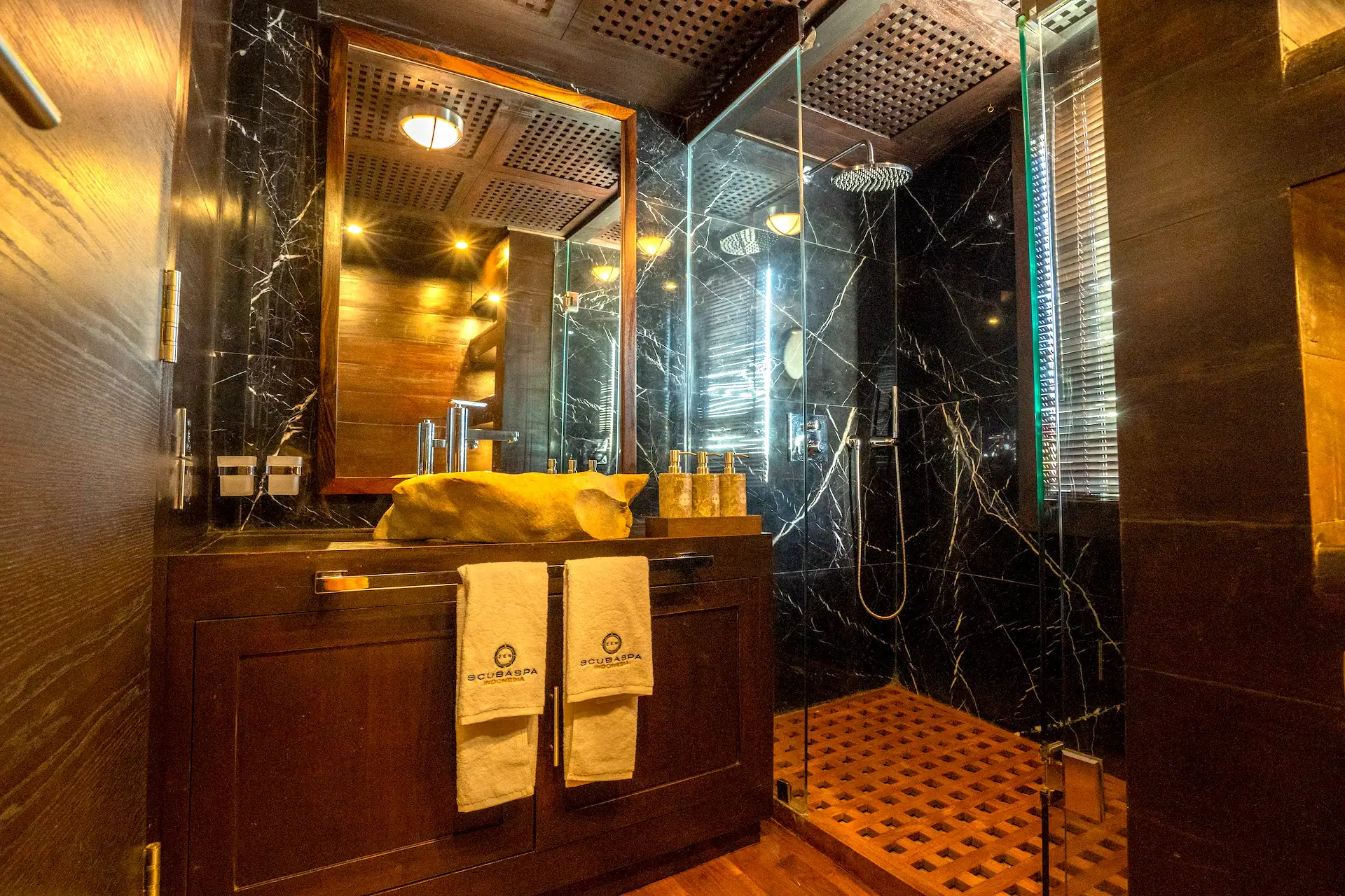 Scubaspa Zen Luxury Dive Yacht | Luxury Ensuite Bathroom Interior