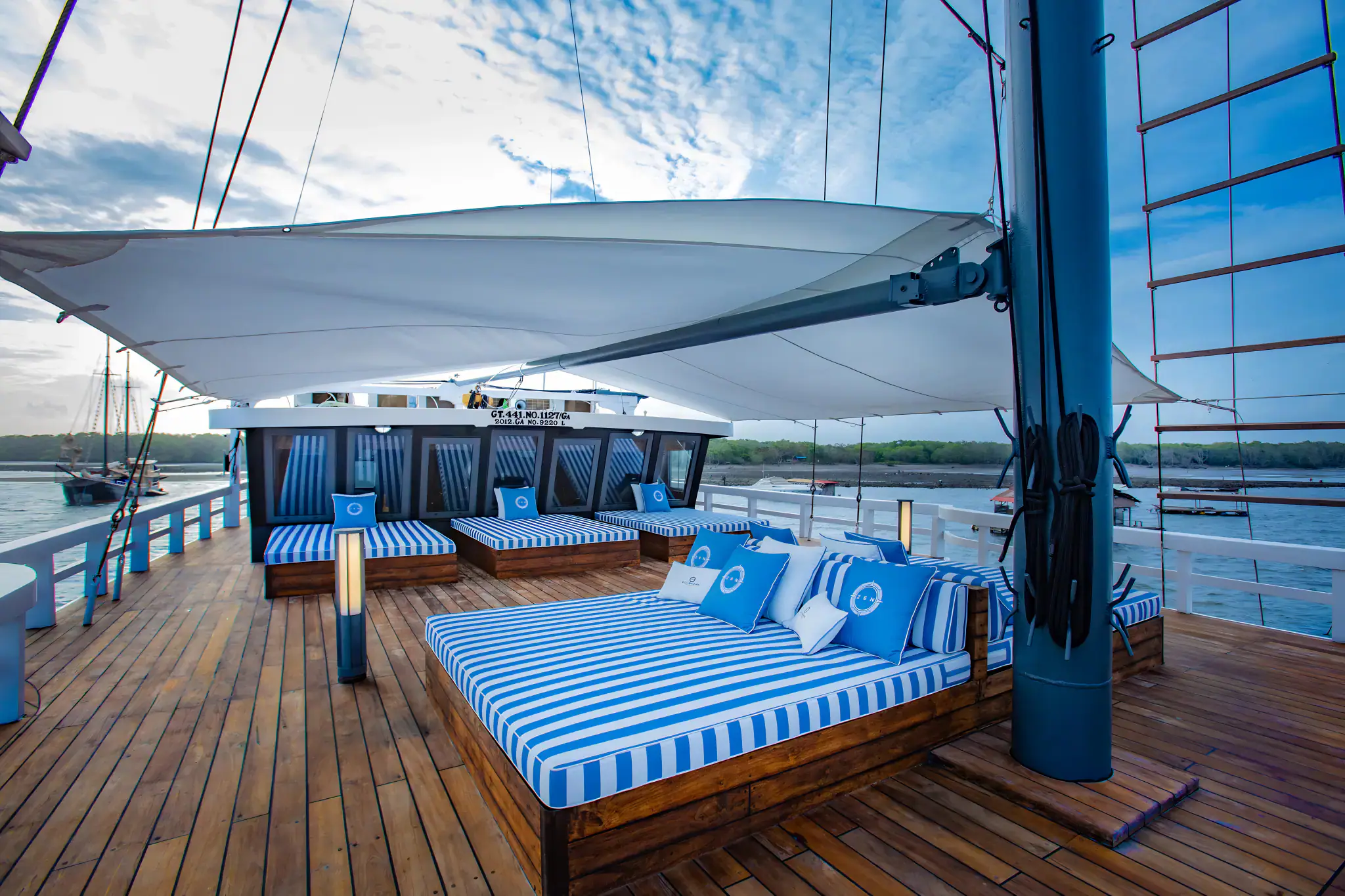 Scubaspa Zen Luxury Dive Yacht | Sun Deck Lounge Area