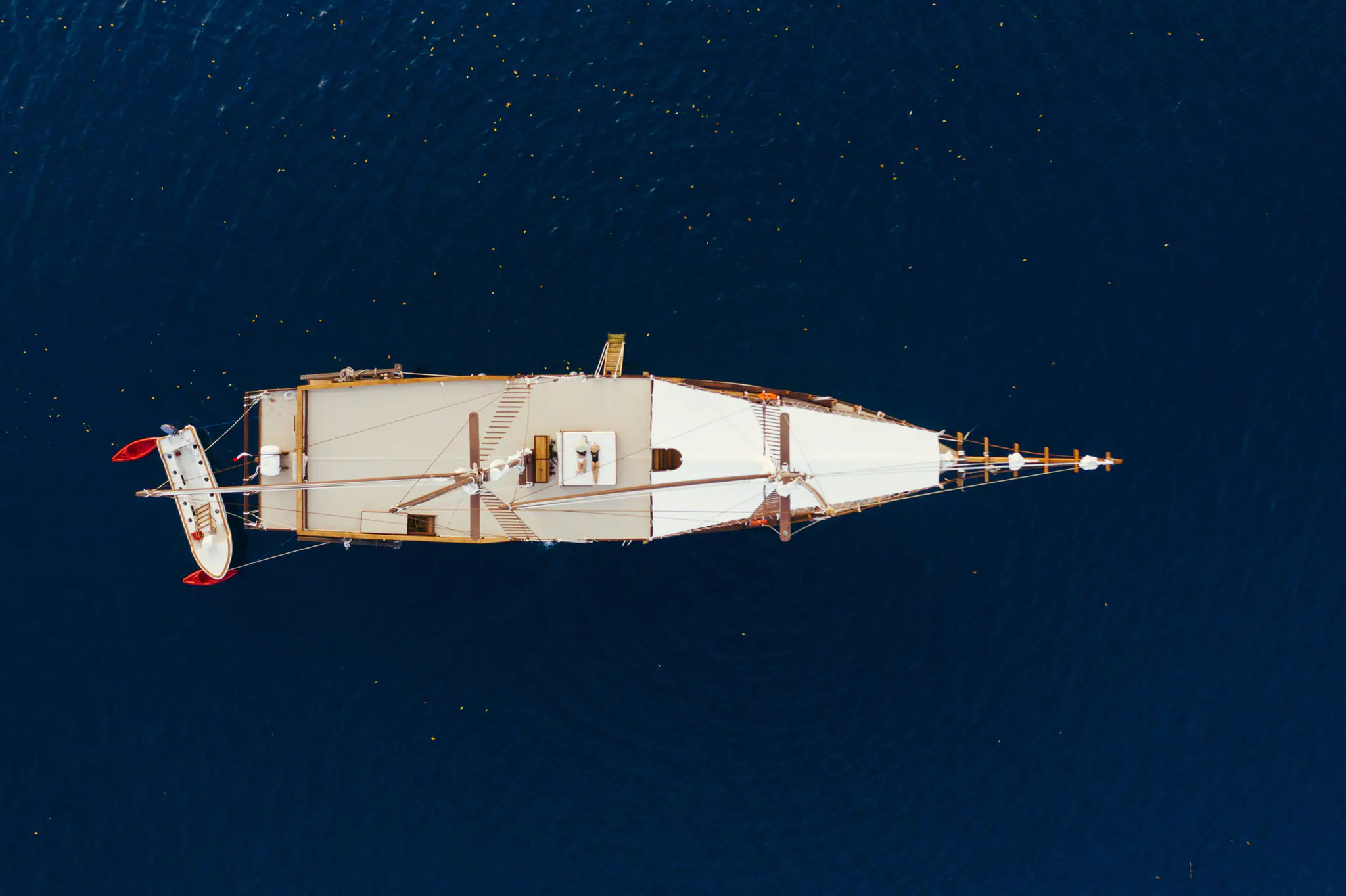 Senja Boutique Sailing Yacht | Aerial View at Sea