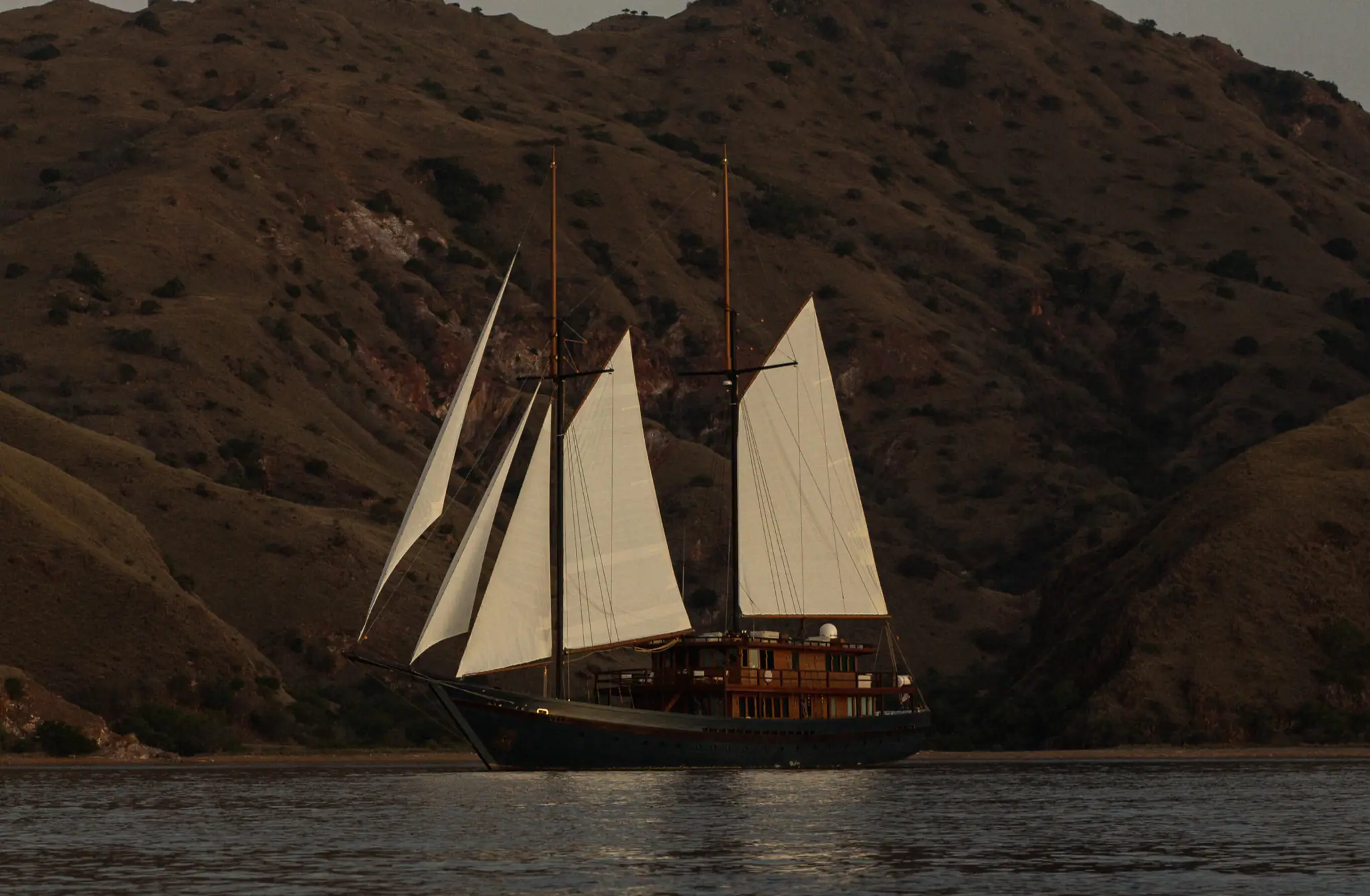 Vela Luxury Phinisi Yacht | Anchored in Komodo National Park